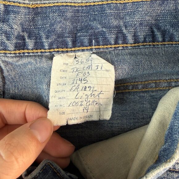 Abercrombie & Fitch RARE Vintage 90's Distressed Boot Cut Low Rise Jeans Size 14 - Picture 4 of 5